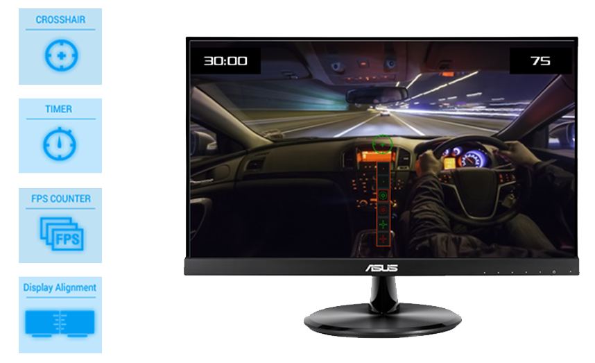 ASUS VP229Q 21.5" Monitor, 1080P Full HD, 75Hz, IPS, FreeSync/Adaptive